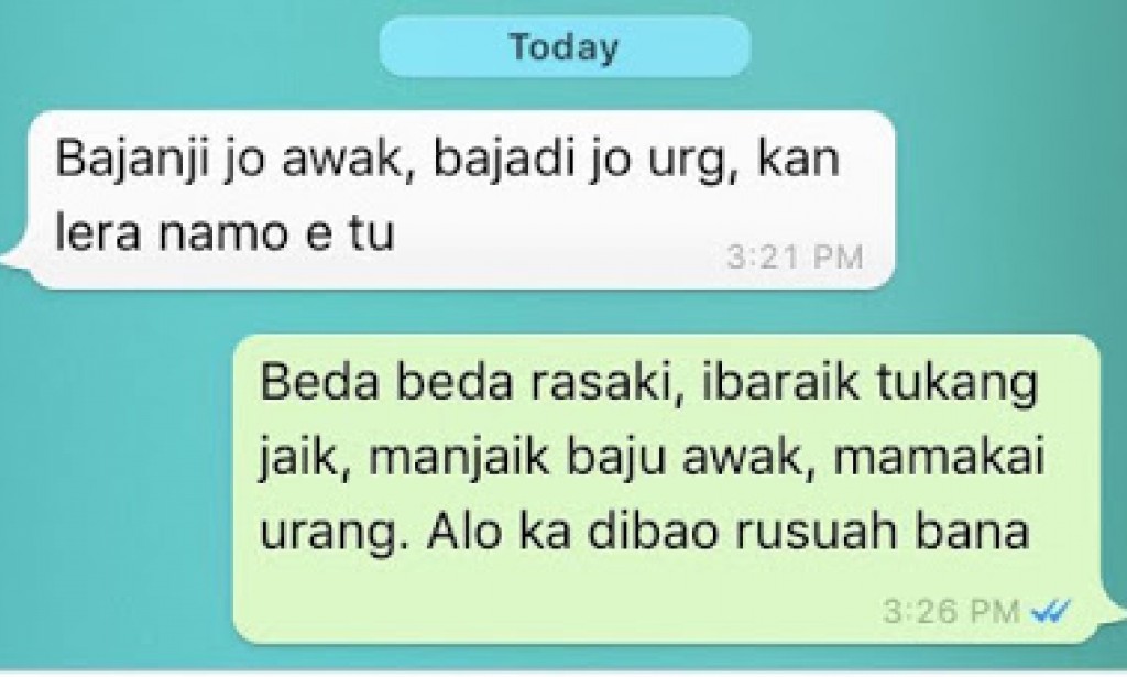 Nasihaik Urang Gaek: Oi Rang Mudo Kurang Kurangilah nan Saroman itu