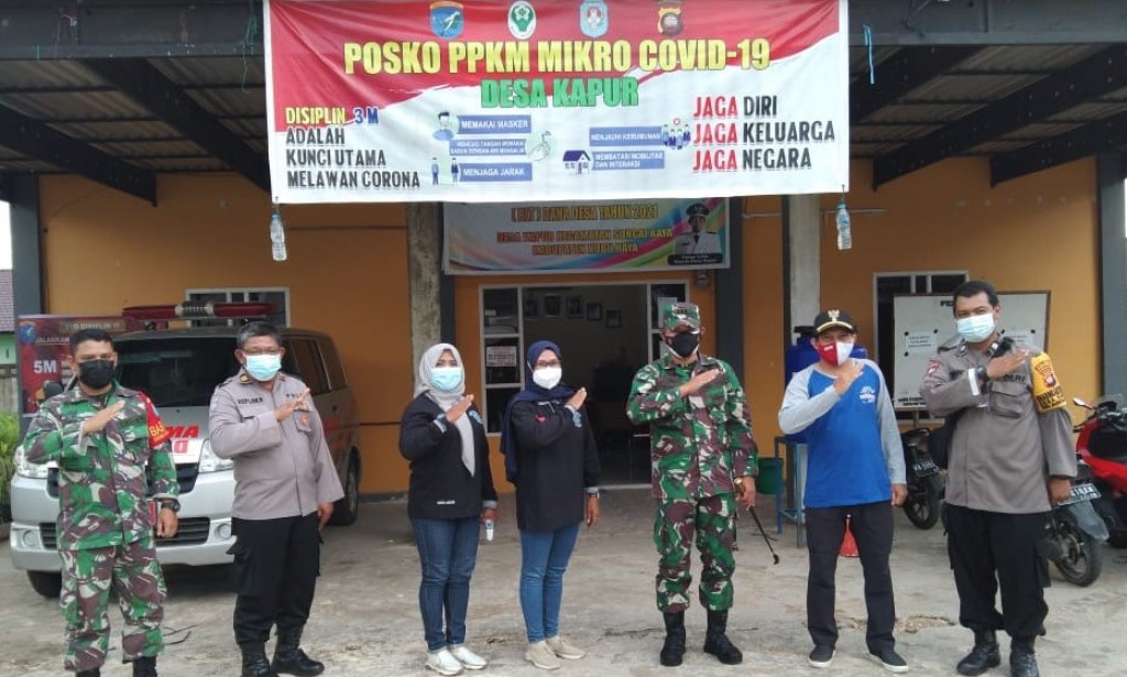 Posko PPKM Skala Mikro Desa Kapur di kunjungi Dandim 1207/BS