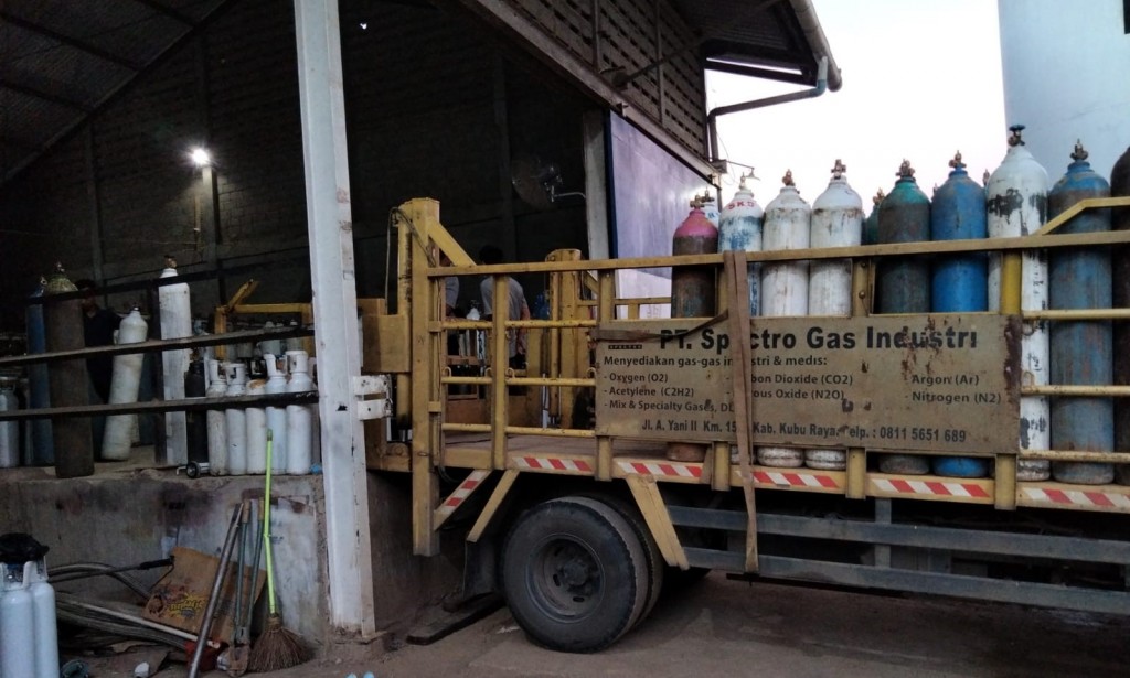 Polsek Sungai Raya Kawal Pendistribusian Oksigen Pt. Spectro Gas