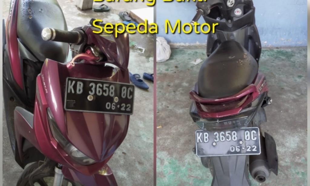 Polres Kubu Raya Amankan Seorang Pria Diduga Pelaku Curanmor Di Sungai Raya Dalam