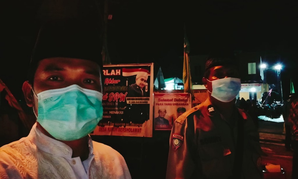 Polsek Sungai Raya Amankan Jalannya Tabliq Akbar di Halaman Kantor Desa Kapur.