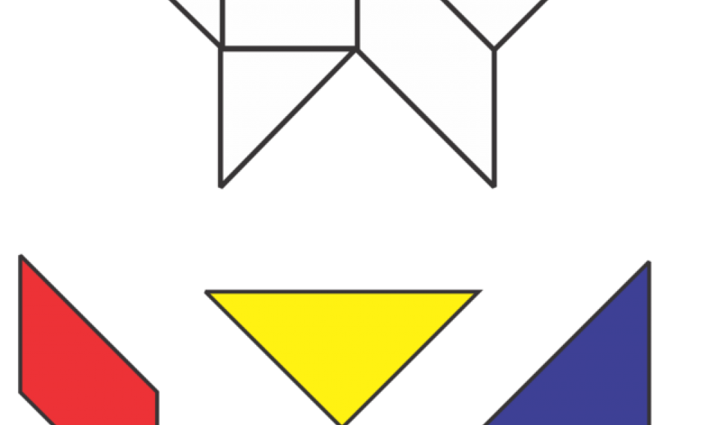 Puzzle Geometri Bentuk Hewan Kupu-Kupu